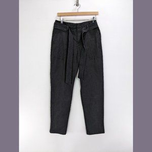 O'Neill Size S Womens Tie Waist Straight Denim Jeans in Smoke Black